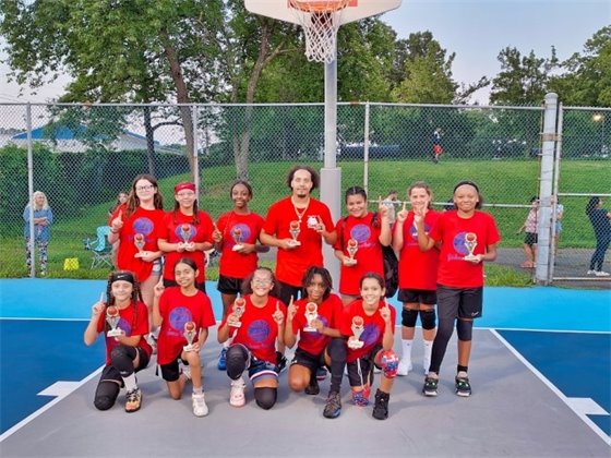 Girls summer basketball champions