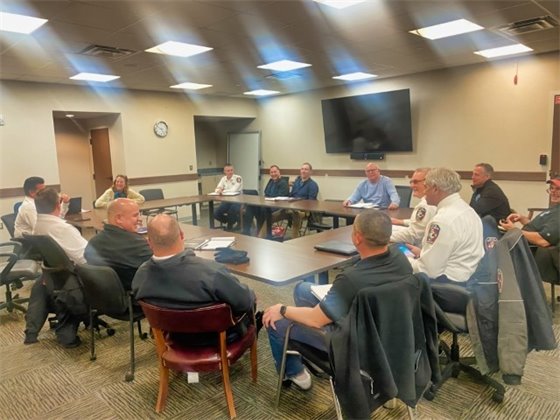 Borer meets with fire officials